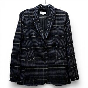 Free Assembly Blazer Size Small plaid Two Front Buttons Plaid lined Long sleeve